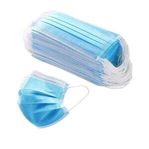 Kids Disposable 3-Ply Protective Children Mouth Cover (50 Pack) Blue